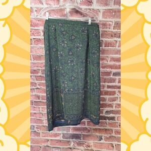 Vintage Women's NORTON MCNAUGHTON Floral Midi Skirt Size 18